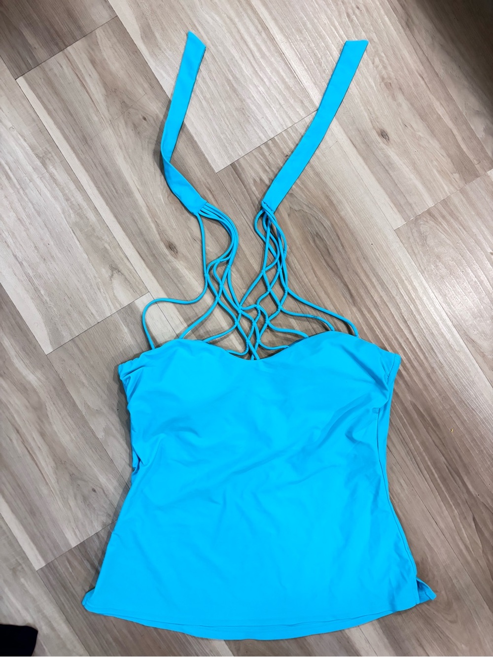 Island Escape Bright Turquoise Strappy One-Piece Swim Tank
